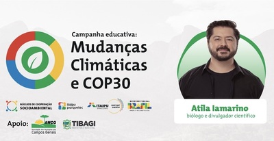 Região dos Campos Gerais terá evento sobre mudanças climáticas com Atila Iamarino